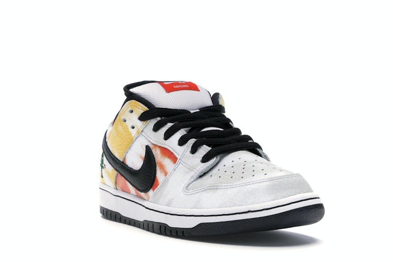 Nike SB Dunk Low Raygun Tie-Dye White - White/Black-Orange Flash - BQ6832-101 - 07