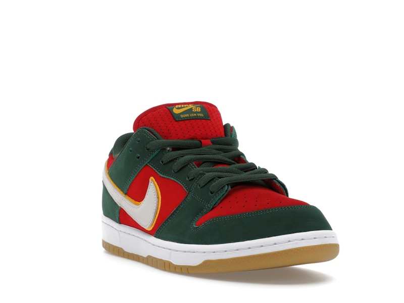 Nike SB Dunk Low Pro PRM Seattle Supersonics - Fir/White/University Gold/Fire Red - FZ1287-300 - 07