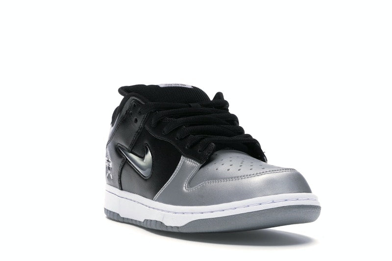 Nike Sb Dunk Low Supreme Jewel Swoosh Silver - Metallic Silver/Metallic Silver-Black - CK3480-001 - 07