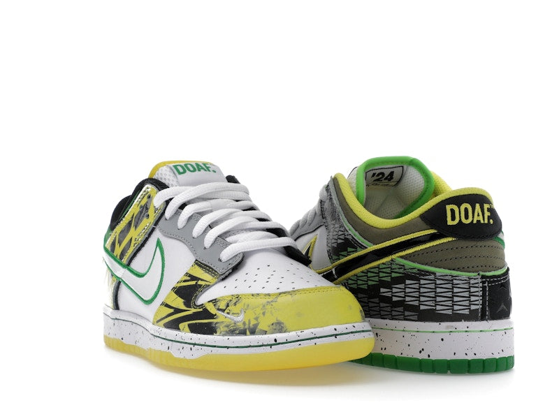 Nike Dunk Low What The Duck Away University Of Oregon Pe - White/Black/Metallic Silver/Apple Green - HV1454-100 - 07