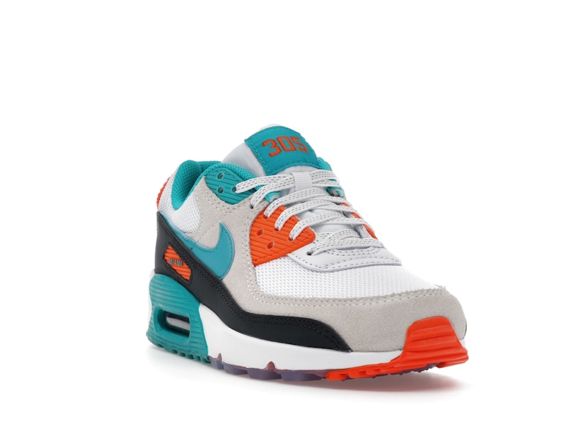 Nike Air Max 90 Miami Dolphins - White/Turbo Green/Pitch Blue - II7590-100 - 07