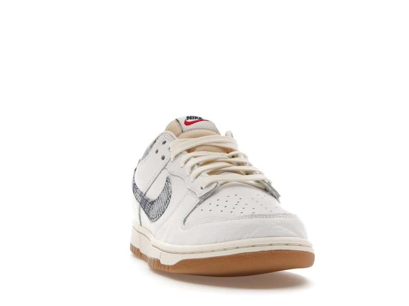 Nike Dunk Low Washed Denim White Midnight Navy - White/Midnight Navy-Gym Red-Sail - FN6881-100 - 08