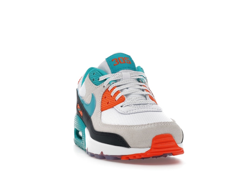Nike Air Max 90 Miami Dolphins - White/Turbo Green/Pitch Blue - II7590-100 - 08
