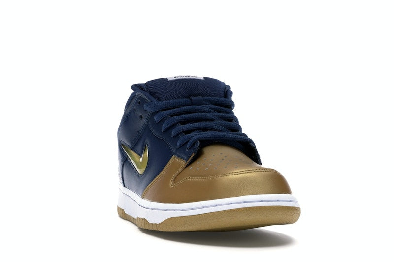 Nike SB Dunk Low Supreme Jewel Swoosh Gold - Metallic Gold/Metallic Gold-Midnight Navy-White - CK3480-700 - 08