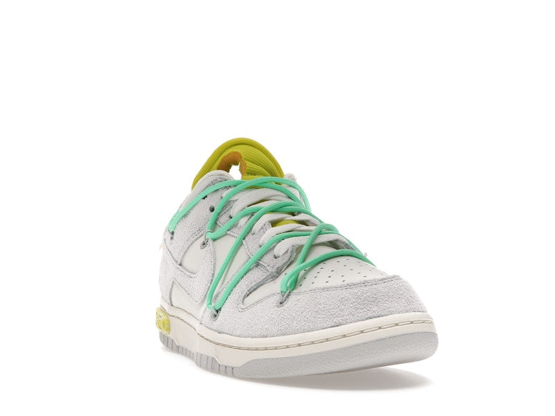 Nike Dunk Low Off White Lot 14 - Sail/Neutral Grey-Electro Green - DJ0950-106 - 08