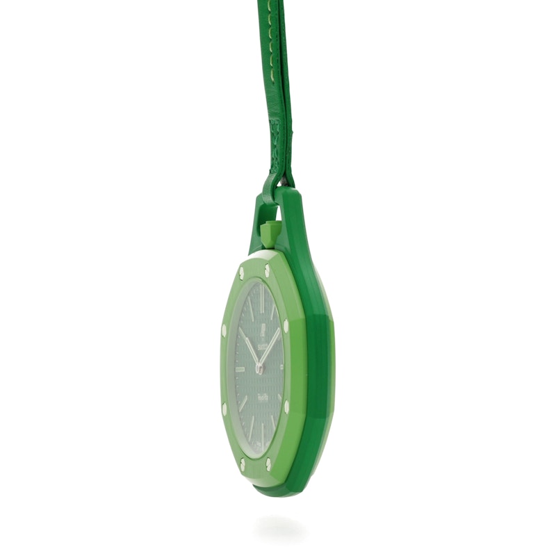 Swatch x Audemars Piguet AP Bioceramic Royal Pop Green Eight SSX03G100N, vista a 360 gradi 8 di 36