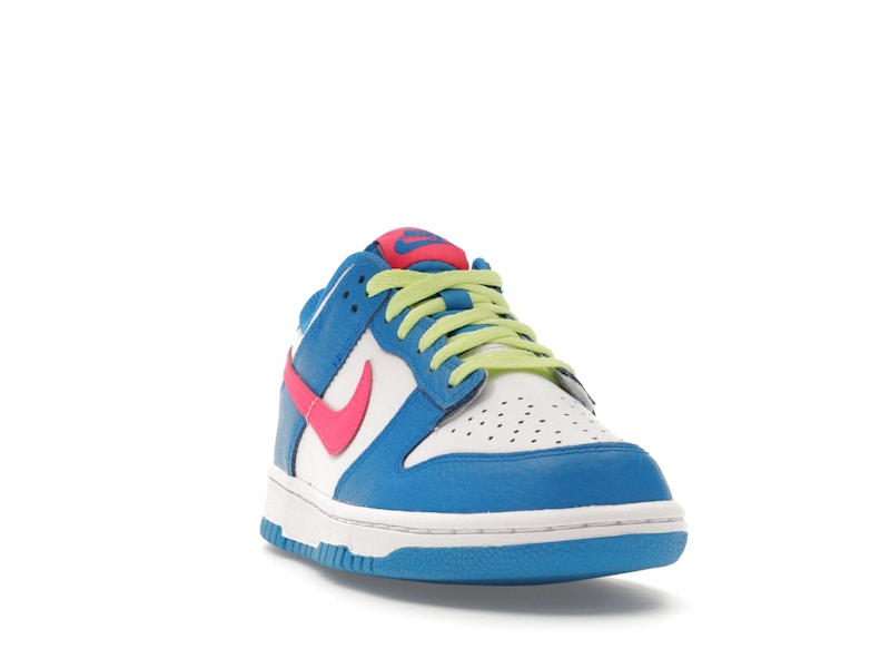 Nike Dunk Low Photo Blue White Light Lemon Twist Hyper Pink (GS), vista a 360 gradi 8 di 36