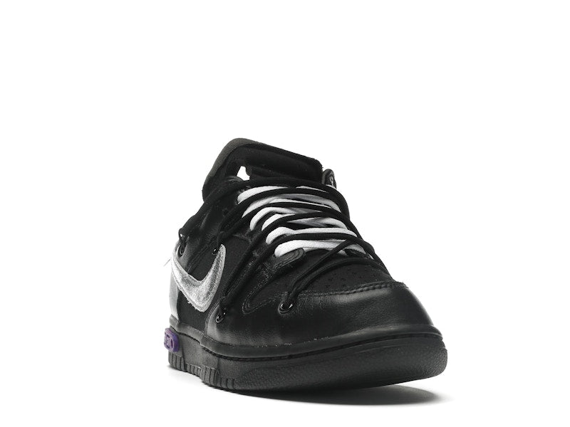 Nike Dunk Low Off White Lot 50 - Black/Metallic Silver-Black - DM1602-001 - 08