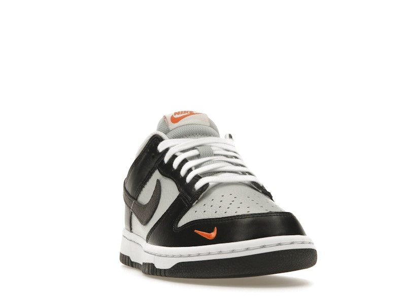 Nike Dunk Low Grey Black Orange Mini Swoosh - Black/White/Total Orange - FN7808-001 - 08