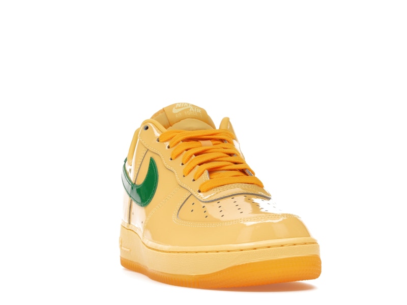 Nike Air Force 1 Low Patent Leather Topaz Gold Pine Green