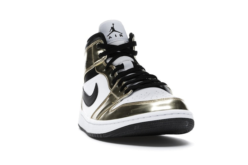Air Jordan 1 Mid Metallic Gold Black White