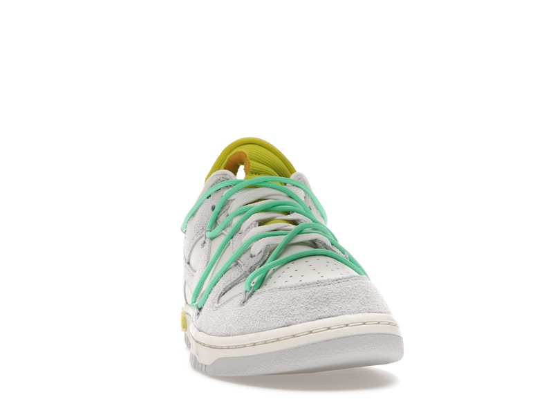 Nike Dunk Low Off White Lot 14 - Sail/Neutral Grey-Electro Green - DJ0950-106 - 09