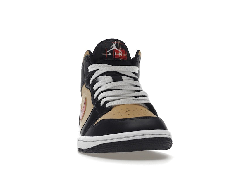 Air Jordan 1 Mid Nike Hoops - Black/Multi-Color-Sesame-Fire Red-White - CW5853-100 - 09