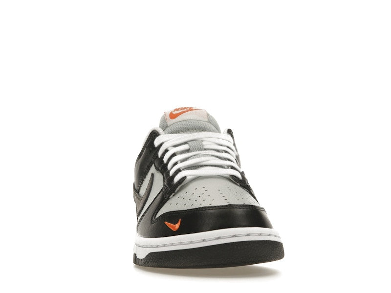 Nike Dunk Low Grey Black Orange Mini Swoosh - Black/White/Total Orange - FN7808-001 - 09
