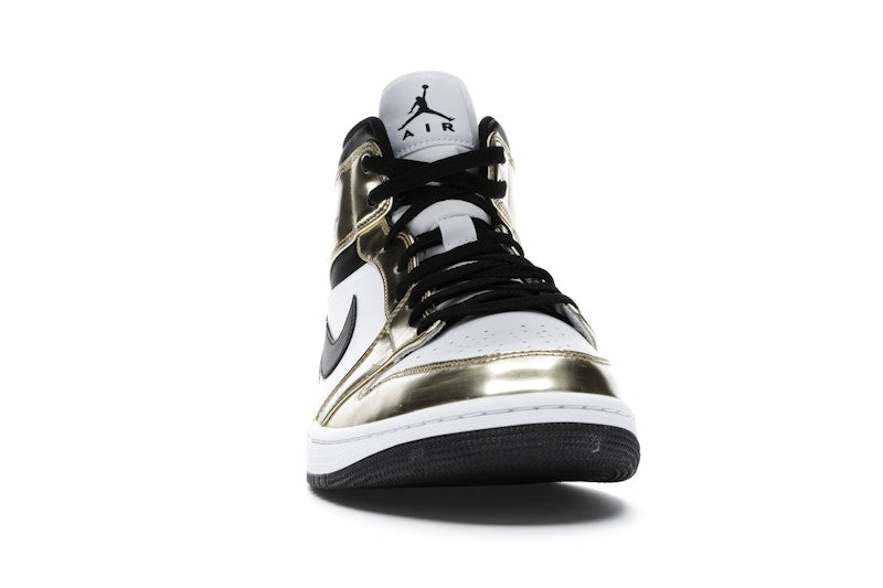 Air Jordan 1 Mid Metallic Gold Black White