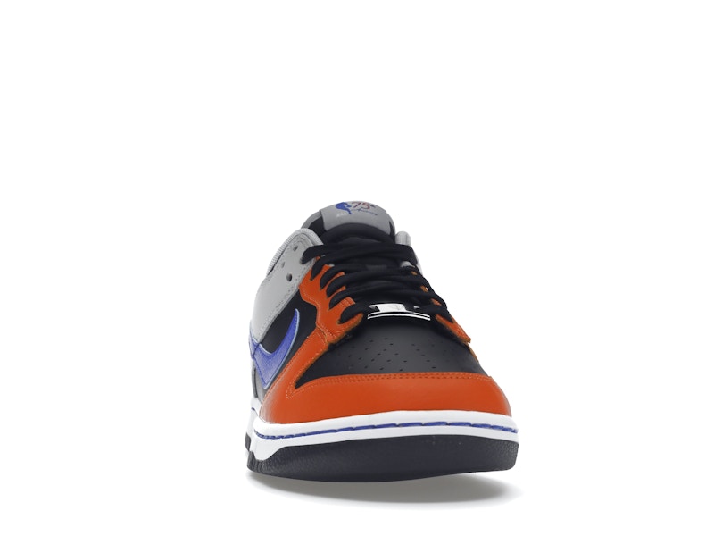 Nike Dunk Low EMB NBA 75th Anniversary Knicks - Black/Racer Blue-Grey Fog-Orange - DD3363-002 - 09