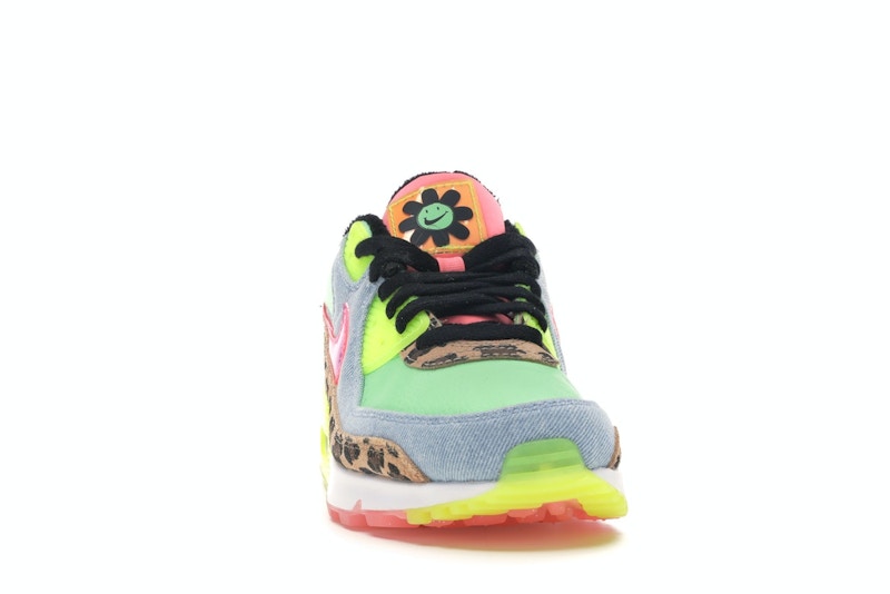 Nike Air Max 90 Lx 90s Dancefloor Green (W) - Illusion Green/Sunset Pulse-Black-White - CW3499-300 - 09