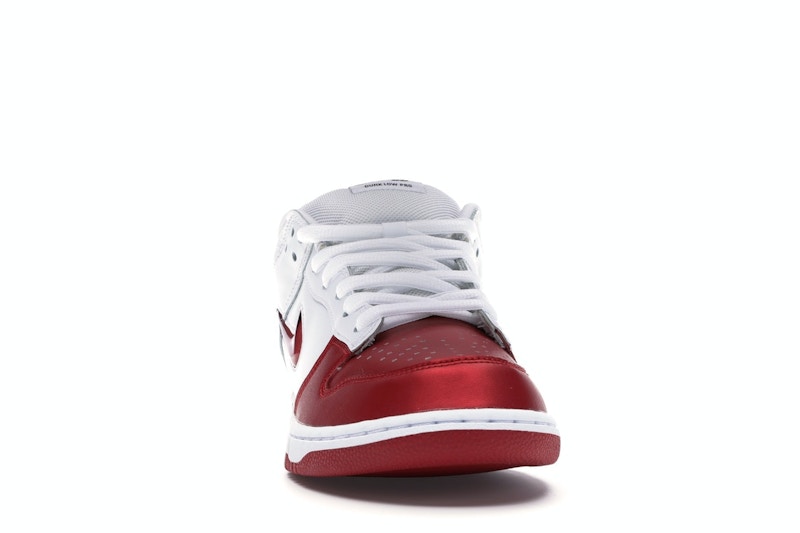 Nike Sb Dunk Low Supreme Jewel Swoosh Red - Varsity Red/Varsity Red-White-Black - CK3480-600 - 09