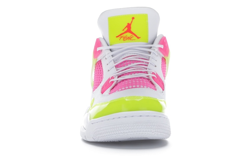 Air Jordan 4 Retro White Lemon Pink (GS) - White/Lemon Venom-Pink Blast - CV7808-100 - 10