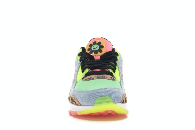 Nike Air Max 90 Lx 90s Dancefloor Green (W) - Illusion Green/Sunset Pulse-Black-White - CW3499-300 - 10