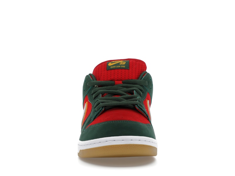 Nike SB Dunk Low Pro PRM Seattle Supersonics - Fir/White/University Gold/Fire Red - FZ1287-300 - 10
