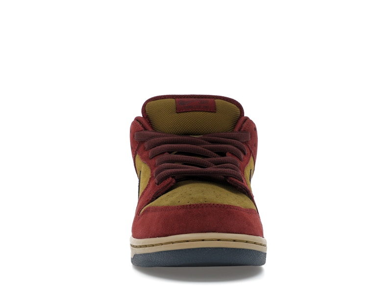 Nike SB Dunk Low Dark Team Red Olive Flak, vista a 360 gradi 10 di 36