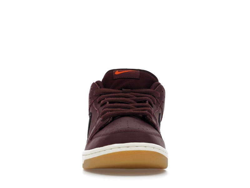 Nike Sb Dunk Low Pro Burgundy Crush - Burgundy Crush/Black/Mystic Dates/Sail/Gum Light Brown/Safety Orange - IO2304-600 - 10