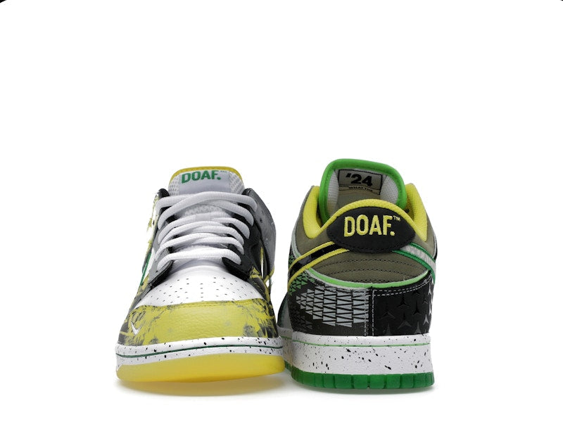 Nike Dunk Low What The Duck Away University Of Oregon Pe - White/Black/Metallic Silver/Apple Green - HV1454-100 - 10