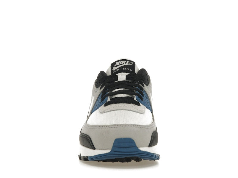 Nike Air Max 90 Black Industrial Blue - Light Smoke Grey/Black/Industrial Blue/Summit White - FB9658-002 - 10