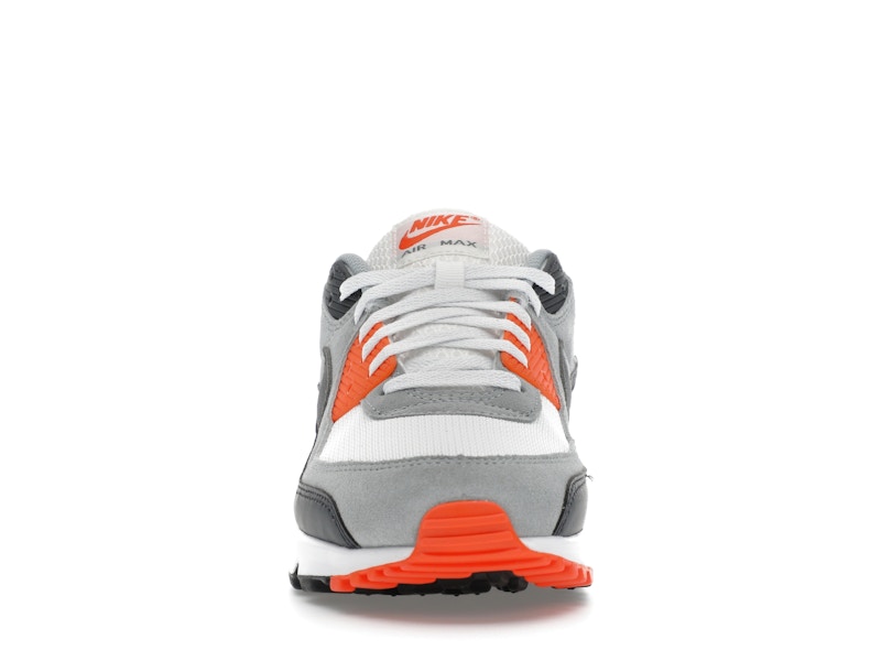 Nike Air Max 90 Summit White Safety Orange Dark Smoke Grey Smoke Grey - Summit White/Safety Orange/Dark Smoke Grey/Smoke Grey - DM0029-108 - 10