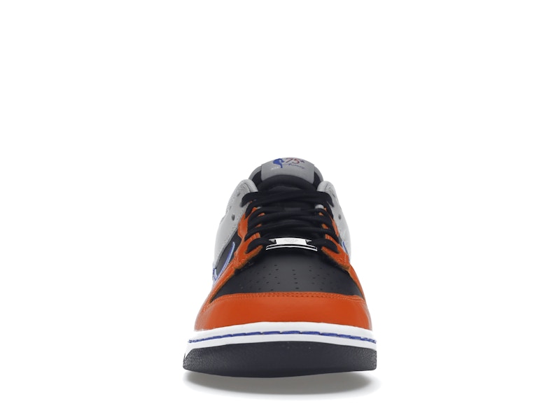 Nike Dunk Low EMB NBA 75th Anniversary Knicks - Black/Racer Blue-Grey Fog-Orange - DD3363-002 - 10