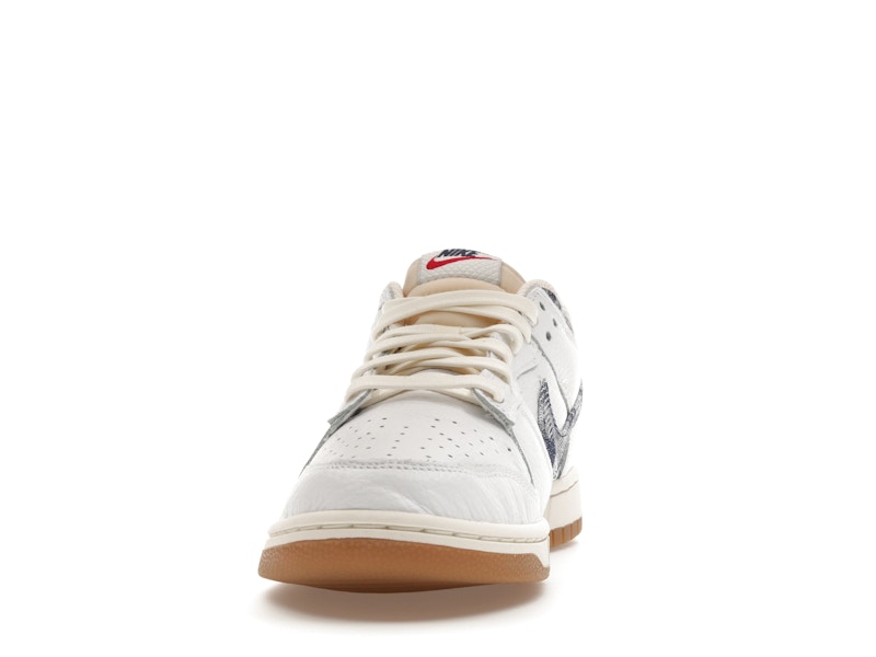 Nike Dunk Low Washed Denim White Midnight Navy - White/Midnight Navy-Gym Red-Sail - FN6881-100 - 11