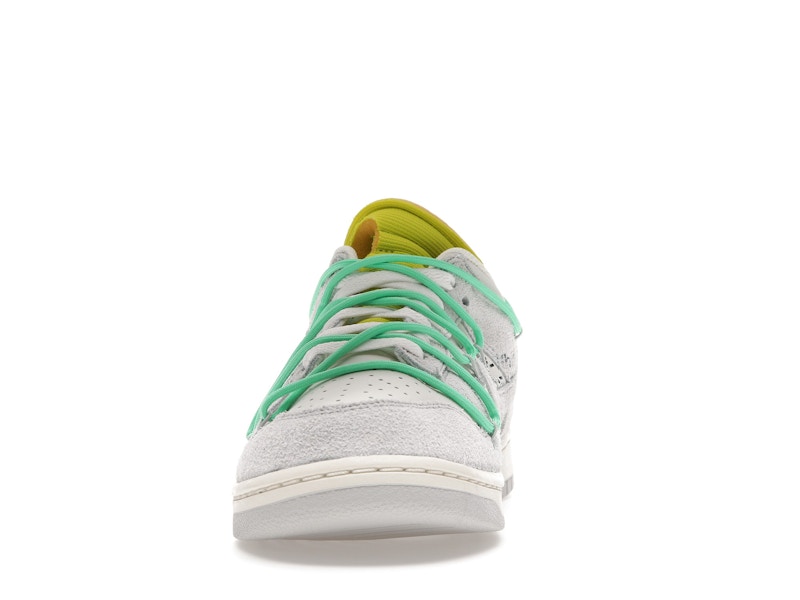 Nike Dunk Low Off White Lot 14 - Sail/Neutral Grey-Electro Green - DJ0950-106 - 11