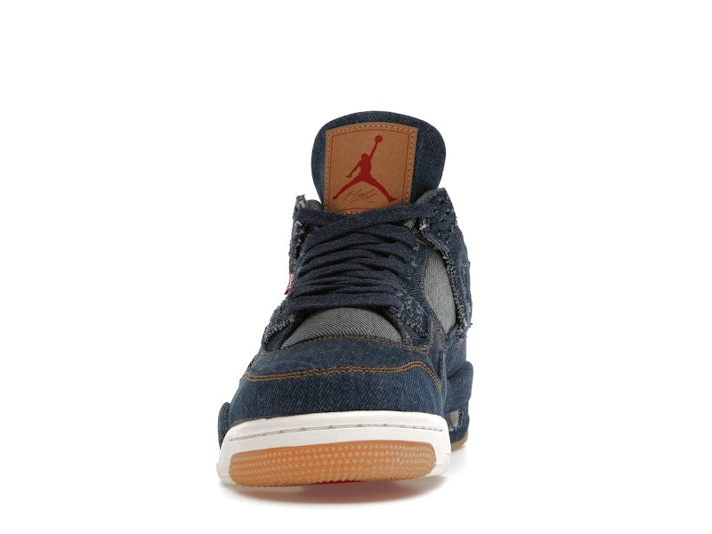 Air Jordan 4 Retro Levis Denim - Denim/Denim-Sail-Game Red - AO2571-401 - 11