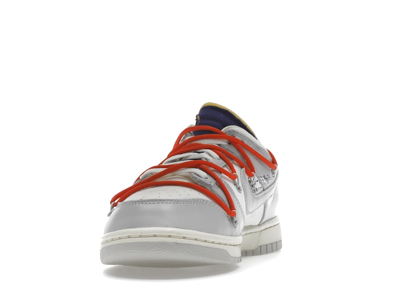 Nike Dunk Low Off White Lot 23 - Sail/Neutral Grey-Habanero Red - DM1602-126 - 12