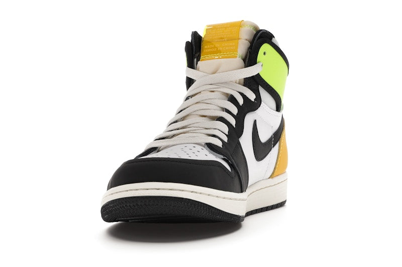 Air Jordan 1 Retro High White Black Volt University Gold
