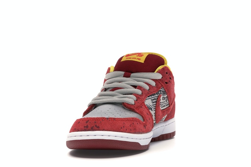 Nike Dunk Sb Low Rukus Crawfish - Action Red/Metallic Silver-Tour Yellow - nike-dunk-sb-low-rukus-crawfish - 12