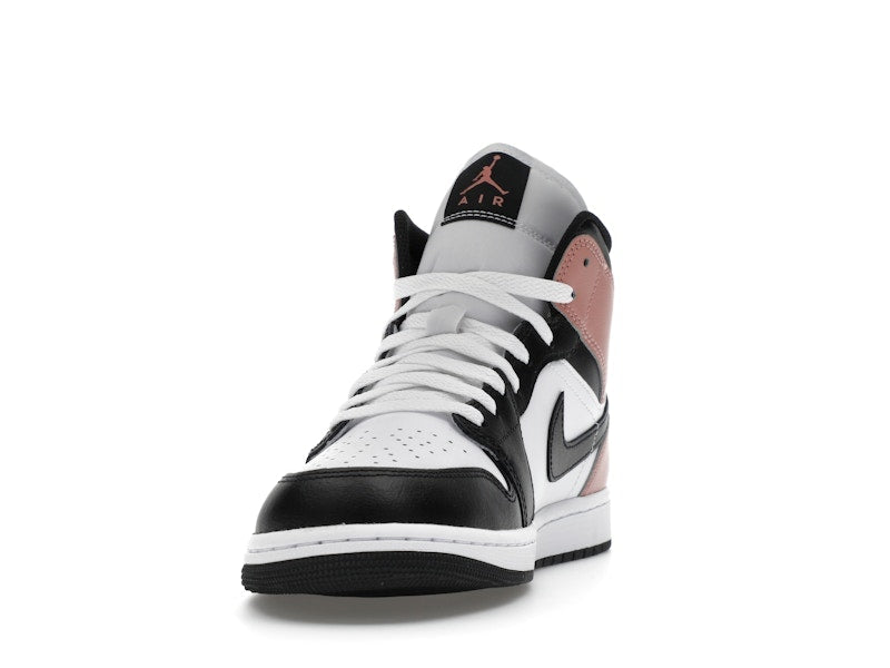 Air Jordan 1 Mid White Rust Pink Black