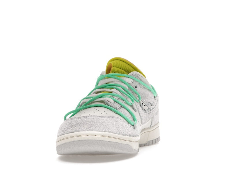 Nike Dunk Low Off White Lot 14 - Sail/Neutral Grey-Electro Green - DJ0950-106 - 12