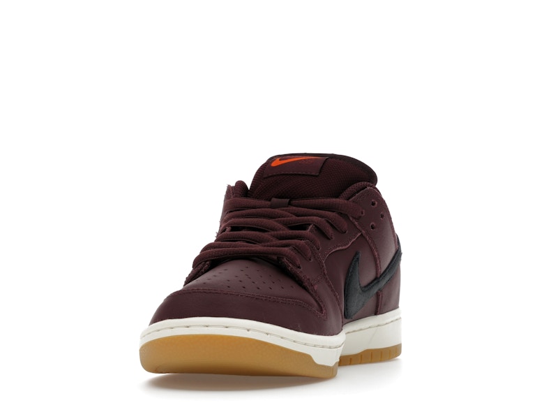Nike Sb Dunk Low Pro Burgundy Crush - Burgundy Crush/Black/Mystic Dates/Sail/Gum Light Brown/Safety Orange - IO2304-600 - 12