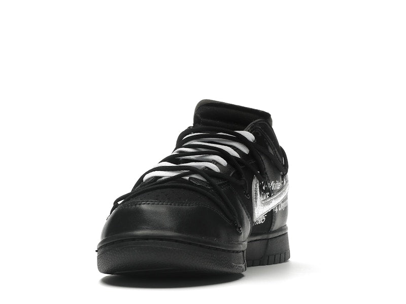 Nike Dunk Low Off White Lot 50 - Black/Metallic Silver-Black - DM1602-001 - 12