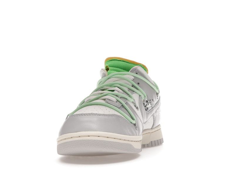 Nike Dunk Low Off White Lot 7 - Sail/Neutral Grey-Vapor Green - DM1602-108 - 12