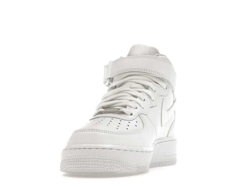 Nike Air Force 1 Mid Triple White (W) - White/White-White - DD9625-100/366731-100 - 12