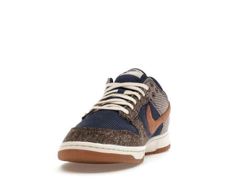 Nike Dunk Low Tweed Midnight Navy Corduroy - Midnight Navy/Ale Brown/Pale Ivory - FQ8746-410 - 12