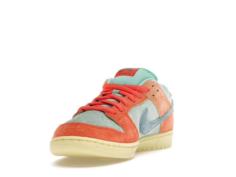 Nike Sb Dunk Low Orange Emerald Rise - Orange/Noise Aqua-Emerald Rise-Lemon Chiffon - DV5429-800 - 13