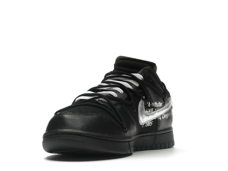 Nike Dunk Low Off White Lot 50 - Black/Metallic Silver-Black - DM1602-001 - 13