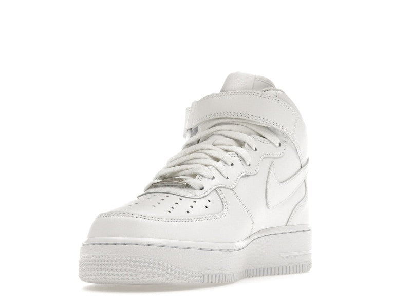 Nike Air Force 1 Mid Triple White (W) - White/White-White - DD9625-100/366731-100 - 13
