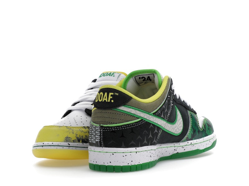 Nike Dunk Low What The Duck Away University Of Oregon Pe - White/Black/Metallic Silver/Apple Green - HV1454-100 - 13