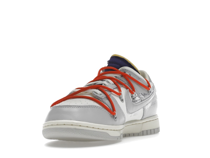 Nike Dunk Low Off White Lot 23 - Sail/Neutral Grey-Habanero Red - DM1602-126 - 13