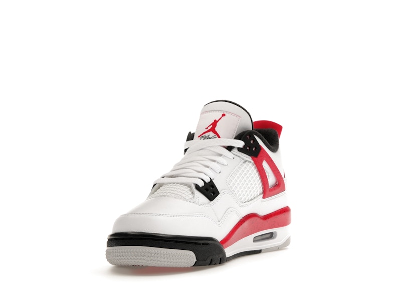 Air Jordan 4 Retro Red Cement (GS) - White/Fire Red/Black/Neutral Grey - air-jordan-4-retro-red-cement-gs - 13